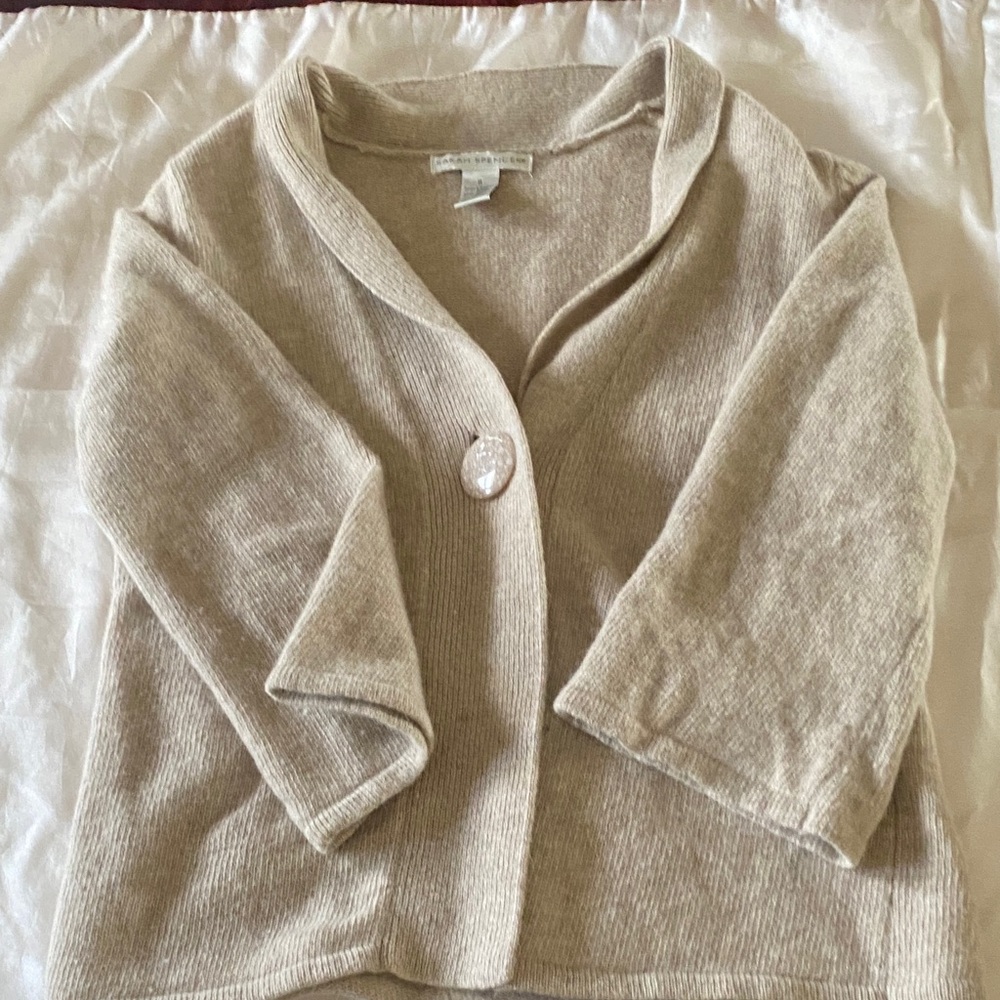 Sarah Spencer Cream Knit Sweater